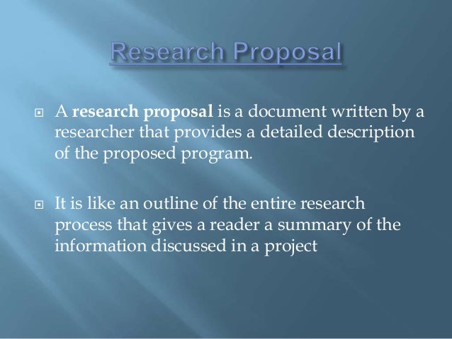 Business Research Proposals