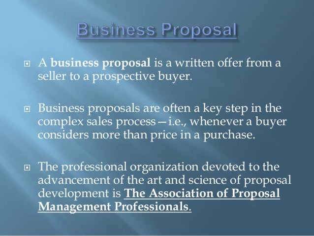 Business proposal