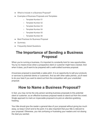How to Write a Business Proposal [Examples + Template]