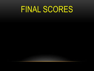 FINAL SCORES
 
