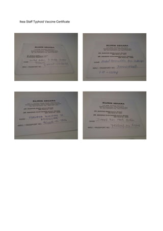 Ikea Staff Typhoid Vaccine Certificate 
 
 
 
 
 
 
 
 
 
 
 
 
 
 
 
 
 
 
 