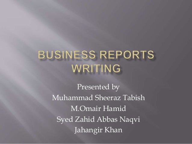 Business report writing helper