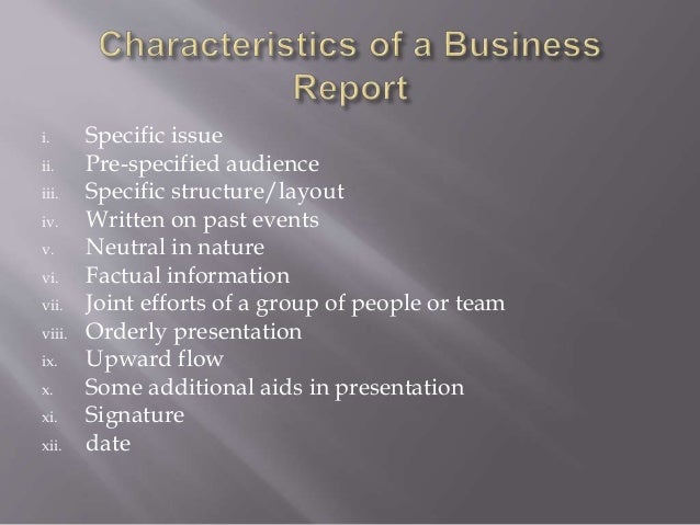 business reports writing