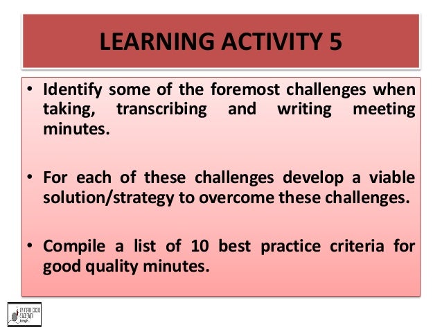 business and report writing skills transcribing meeting minutes