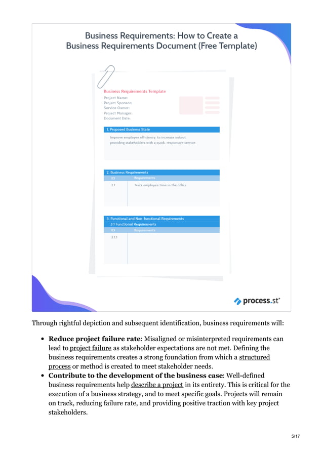 Business Requirements: How to Create a Business Requirements Document ...