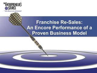 Franchise Re-Sales: An Encore Performance of a Proven Business Model 
