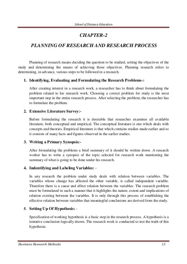 What is the business research method?