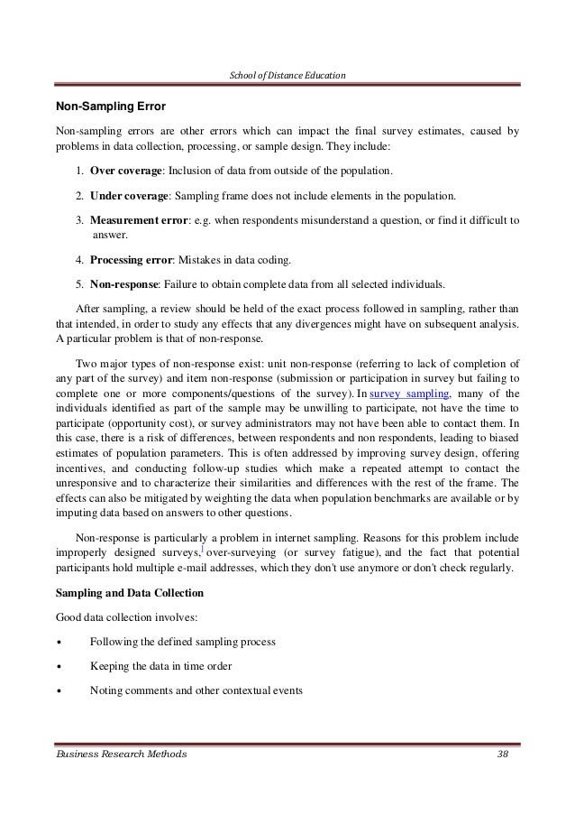 Research sampling methods