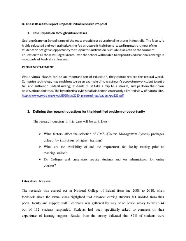 Custom research proposal