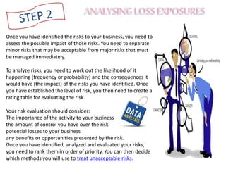 Minor Risk Example Business risk | PPTX