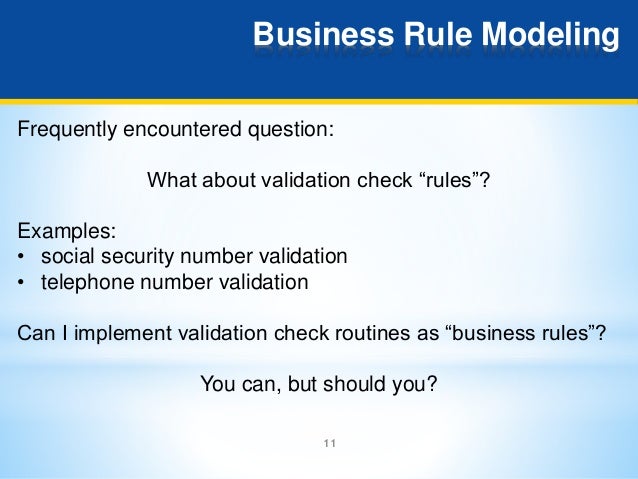business rules examples