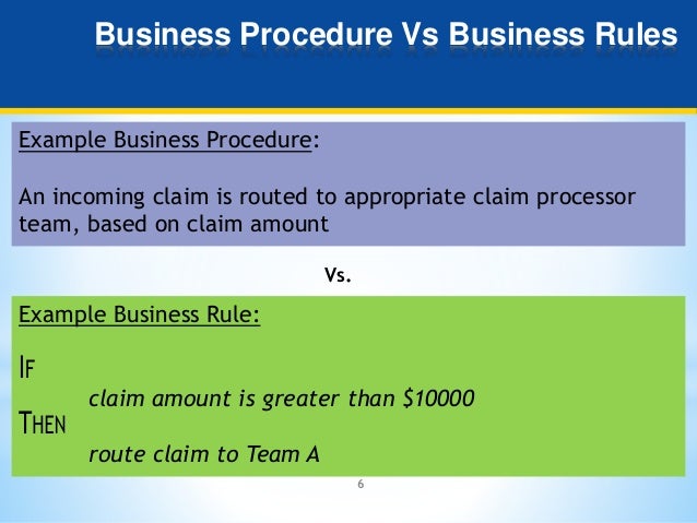business rules examples