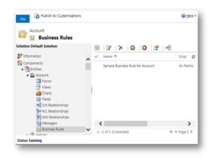 Business rulers in Microsoft Dynamics CRM 2013 | PPTX