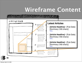 Wireframe Content

                               Latest Articles
                               • [Article Headline] • [P...