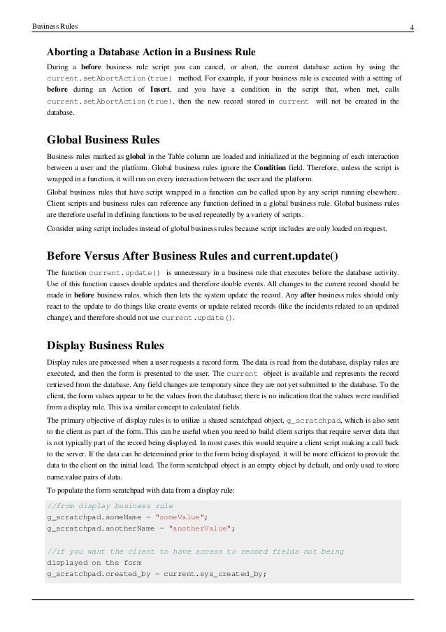 business rules examples