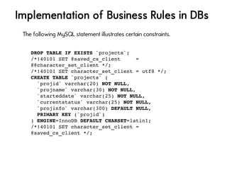Business Rules in Databases | PDF | Databases | Computer Software and ...