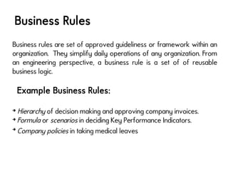 Business Rules in Databases