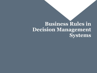 Business Rules in
Decision Management
             Systems
 