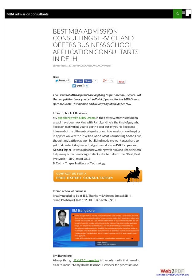 Mba essay consulting