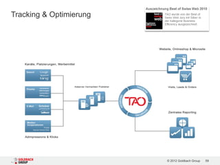 Tracking & Optimierung




                         © 2012 Goldbach Group   59
 