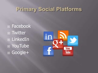    Facebook
   Twitter
   LinkedIn
   YouTube
   Google+
 