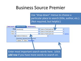 Business Source Premier | PPTX