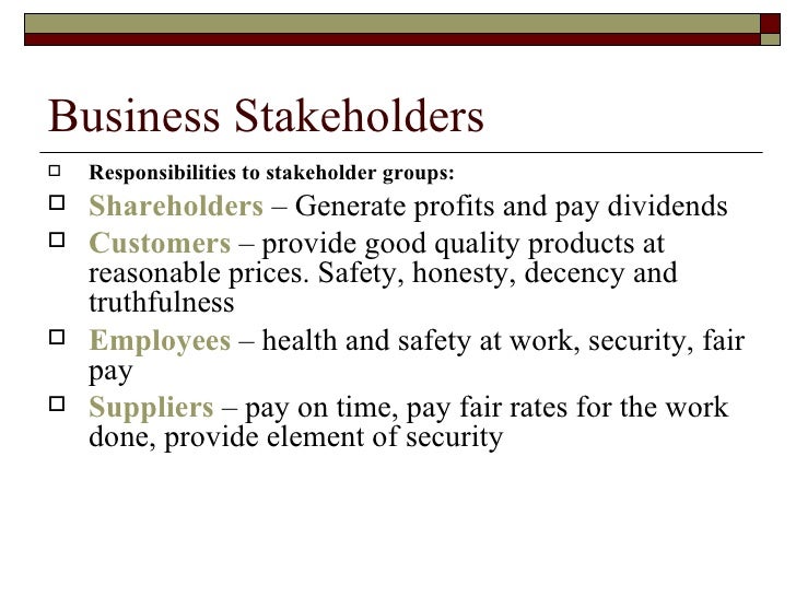 Business Stakeholders