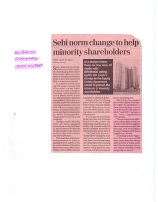 Business Standard July 27, 2009