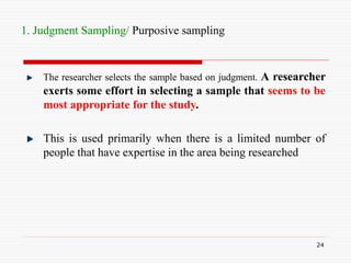 Judgment Sampling Method Comprehensive Guide to Sampling Methods and Sample Distributions in ...