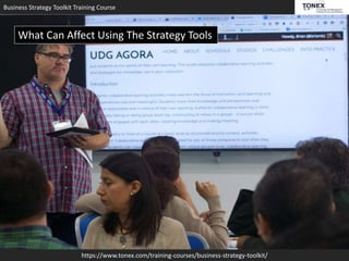Business Strategy Toolkit Training Course
https://www.tonex.com/training-courses/business-strategy-toolkit/
What Can Affect Using The Strategy Tools
 