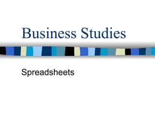 Business Studies Spreadsheets 