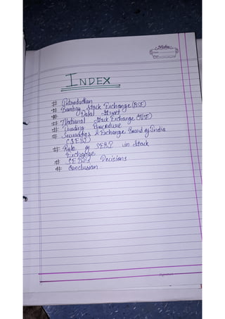 Business Studies Class 12 Project On Stock Exchange Pdf