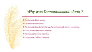 Demonetized Why demonetisation | PPTX