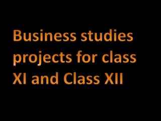 Business studies project