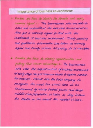 Business Environment project class 12 cbse