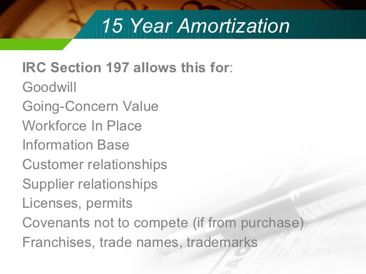 business succession planning section 197 amortization