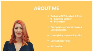 #SMX
ABOUT ME
➔ Technical SEO Analyst @ Ryte
◆ Sparring partner
◆ Marketeer
➔ Previously worked in-house &
consulting side...