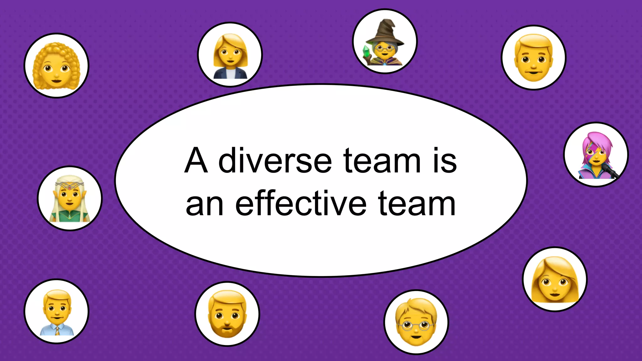 A diverse team is
an effective team
 