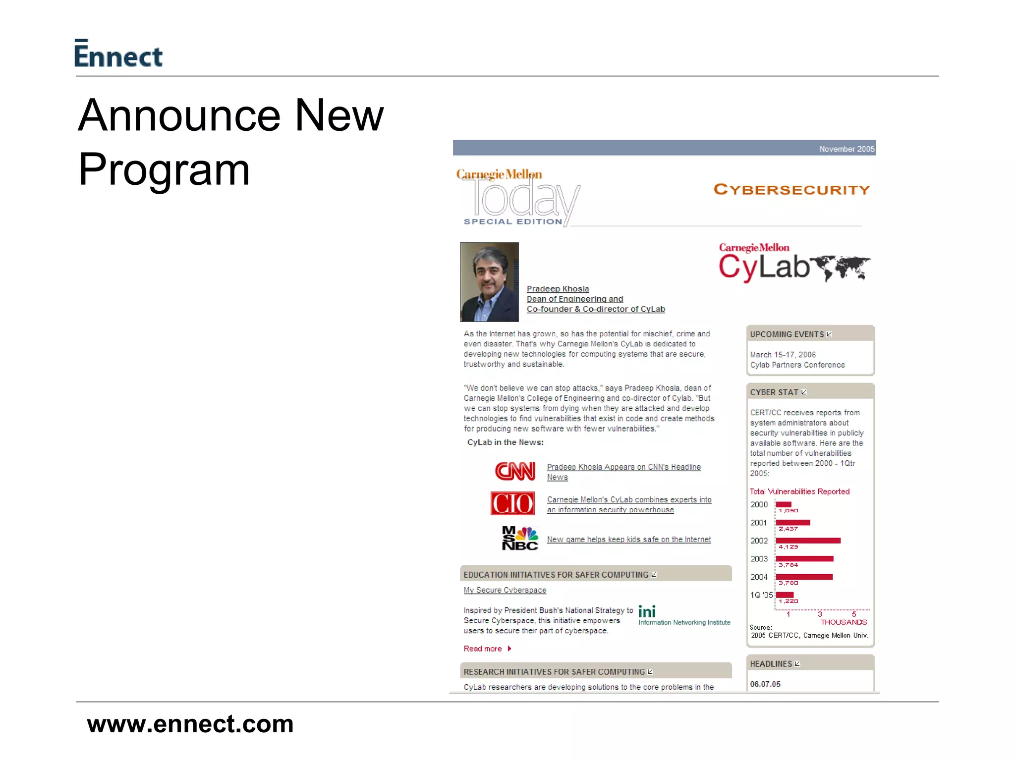 Announce New Program 