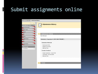 Submit assignments online