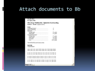 Attach documents to Bb