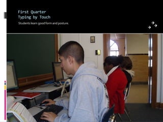 First QuarterTyping by TouchStudents learn good form and posture.