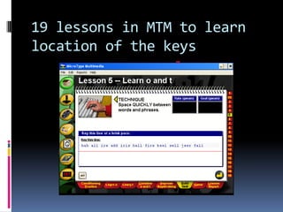 19 lessons in MTM to learn location of the keys