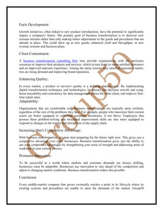 business transformation consulting UAE