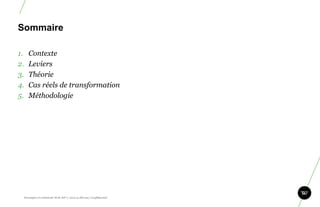 Sommaire

1.      Contexte
2.      Leviers
3.      Théorie
4.      Cas réels de transformation
5.      Méthodologie




     Stratégie et créativité Web JIP © 2012 w.illi.am/ Confidentiel
 