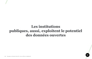 Les institutions
            publiques, aussi, exploitent le potentiel
                    des données ouvertes




62.   Stratégie et créativité Web JIP © 2012 w.illi.am/ Confidentiel
 