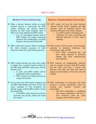 Business Transformation Outsourcing