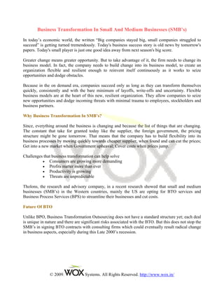 Business Transformation Outsourcing