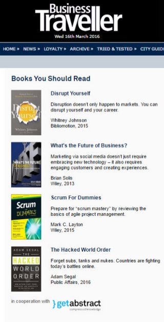 Business Traveller Features Brian Solis' WTF as a "Must Read"