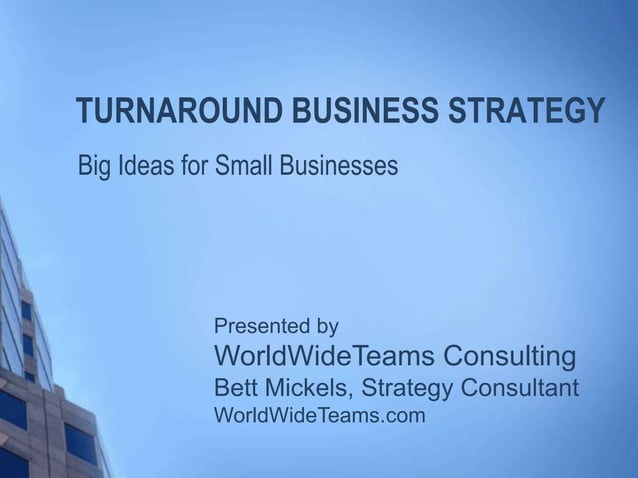Business Turnaround Strategy PPT
